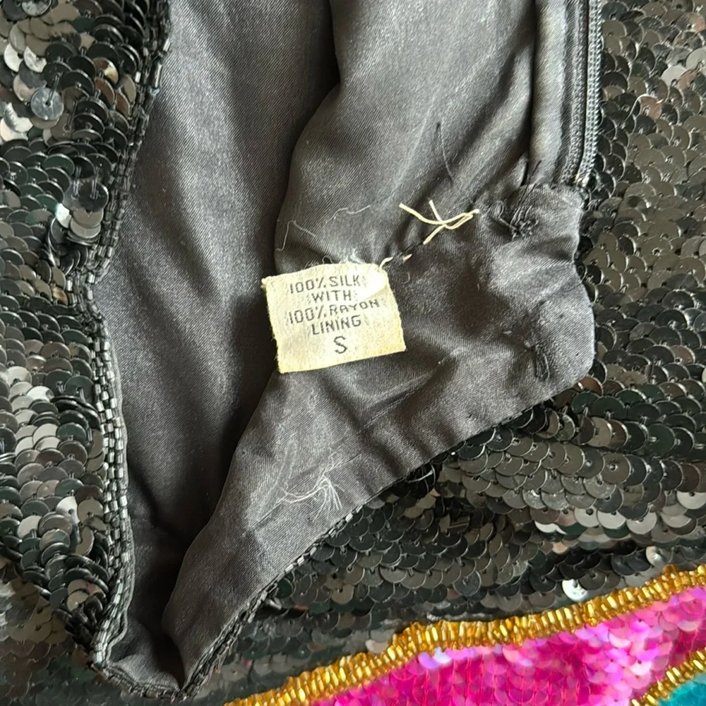 Mob wife glam dress, vintage Scarlet Rage,colorful - Picture 16 of 16